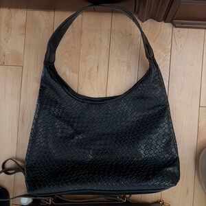 Elegant Black Woven Women's Bag